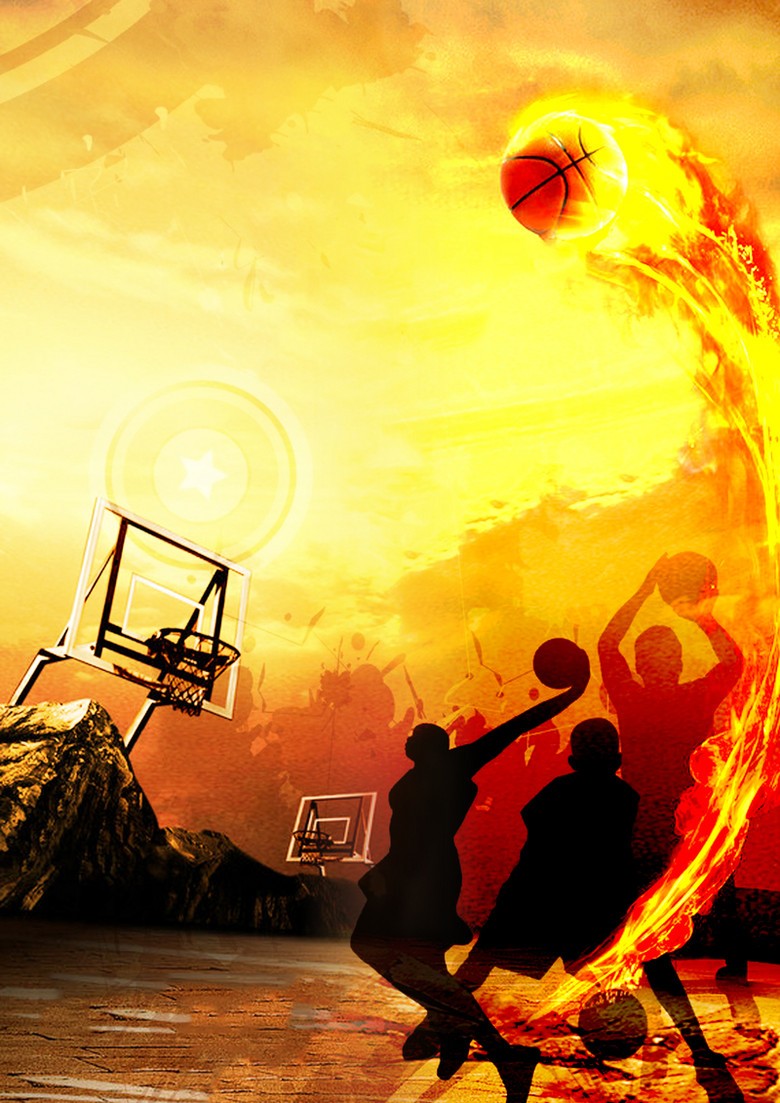 篮球火海报背景背景图片免费下载,图片编号435471,万素网