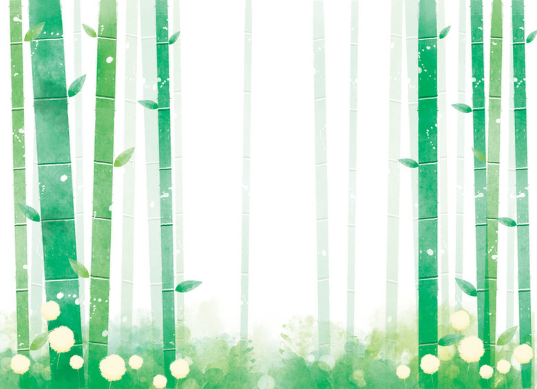 背景图片 手绘绿色竹林背景万素网提供手绘绿色竹林背景卡通/手绘素材