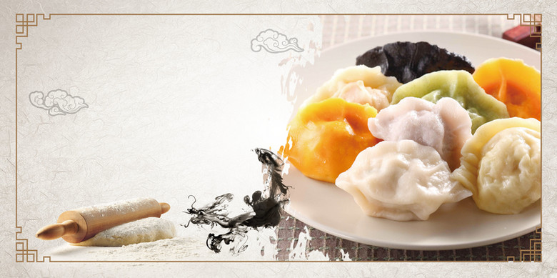 传统特色美食饺子背景图片-高清背景388108-万素网
