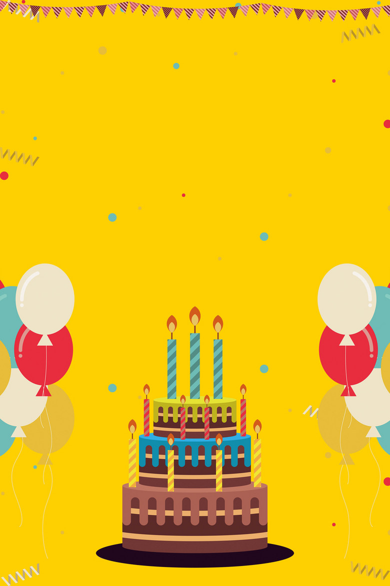 背景图片 生日快乐海报设计万素网提供生日快乐海报设计扁平/简约素材