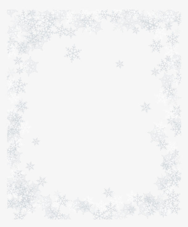 雪花卡通创意冰雪边框元素