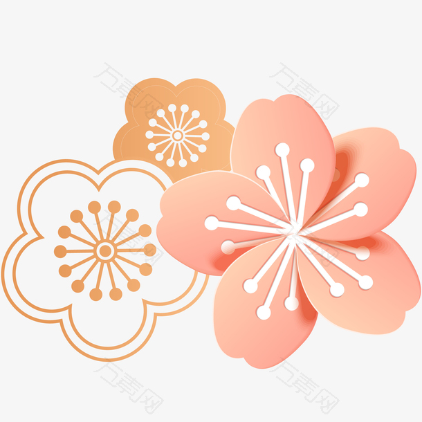 装饰桃花花朵素材
