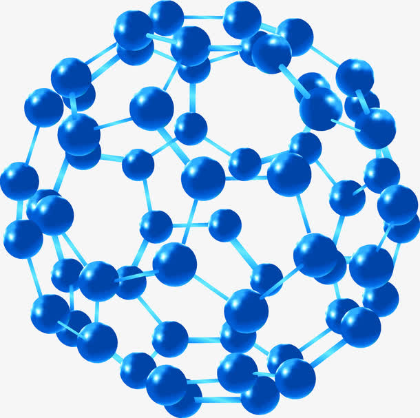 彩色分子结构矢量素材