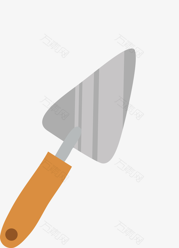 手绘劳动工具三角铲素材