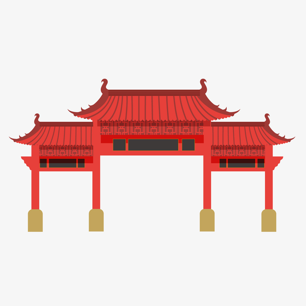 一座手绘的红色门牌