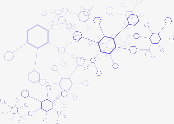 彩色分子结构矢量素材