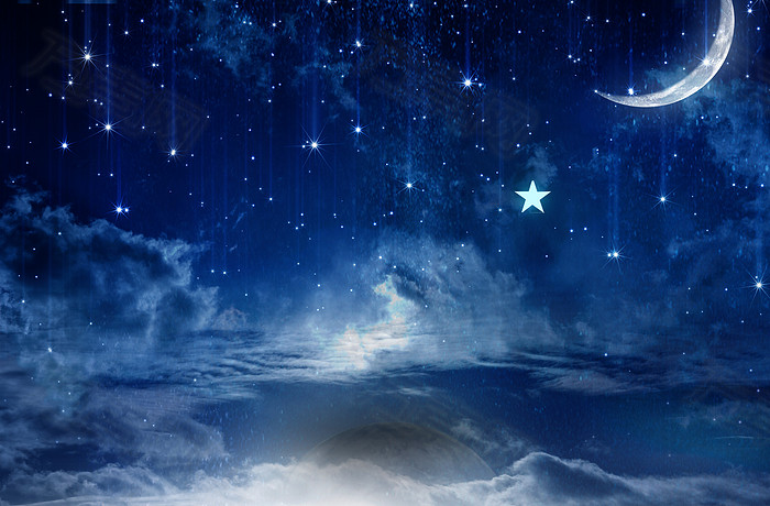 夜晚星空海报素材背景图片免费下载,图片编号293909