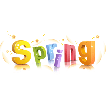 立体字春天spring