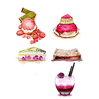 水彩食物