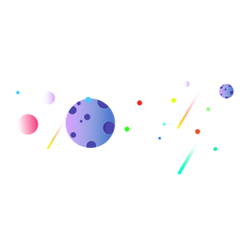 多彩星空月球银河