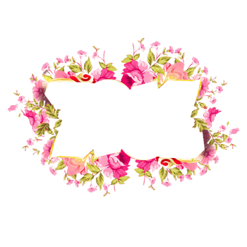 田园风格花朵边框