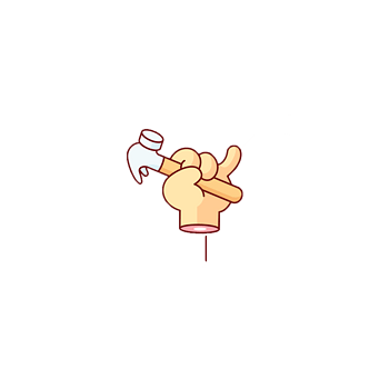 手拿锤子
