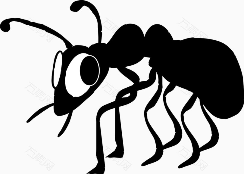 黑色的蚂蚁  图片素材详细参数: 编号3130541 分类卡通手绘 颜色模式