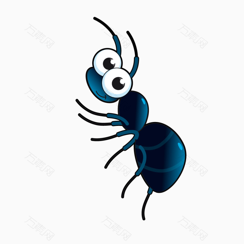 动物 卡通绿色蚂蚁  图片素材详细参数: 编号131950 分类动物 颜色