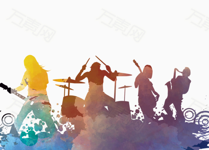 摇滚乐队                 万素网提供摇滚乐队png设计素材,背景