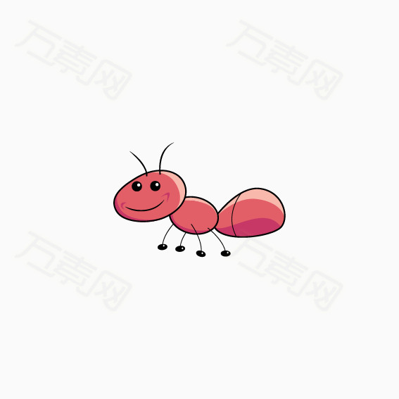 万素网 素材分类 卡通蚂蚁图案  12162     