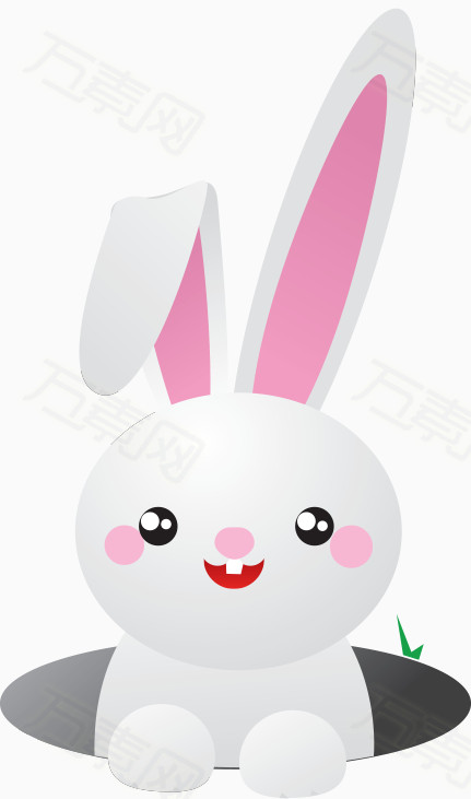 可爱小兔子矢量图