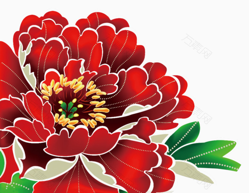 红色牡丹花  图片素材详细参数: 编号2515246 分类效果元素 颜色模式