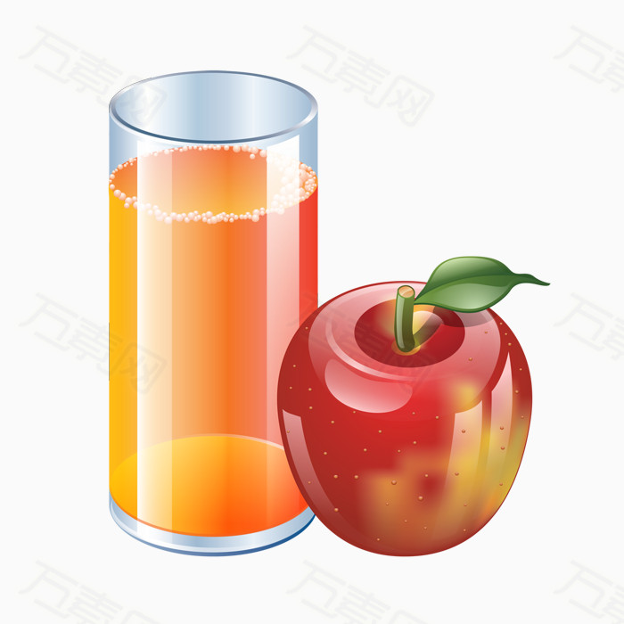 苹果汁图片图片免费下载_卡通手绘_万素网