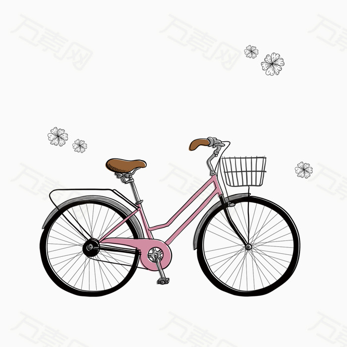 手绘自行车