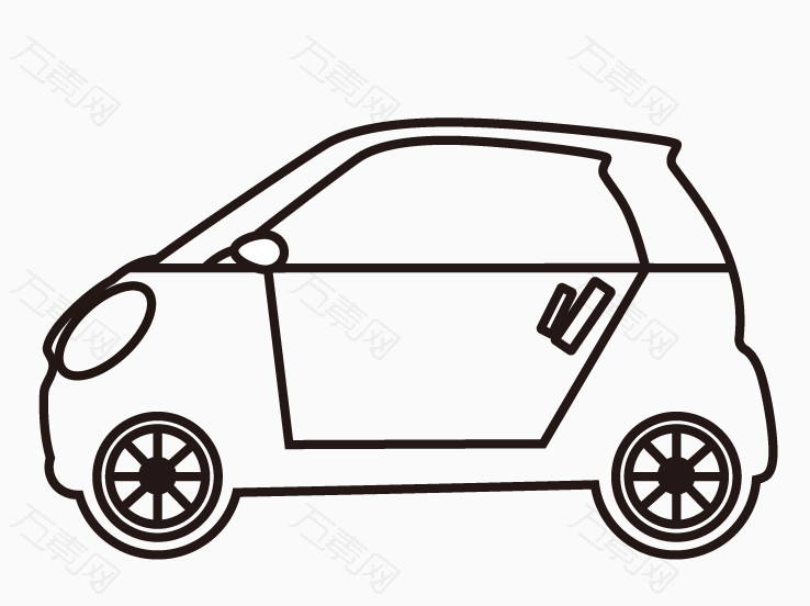 万素网 免抠元素 其他 smart车轮廓  图片素材详细参数: 编号3775307