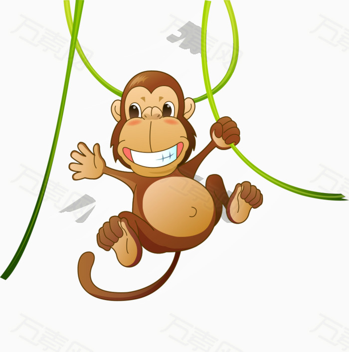 卡通可爱动物猴子免费下载