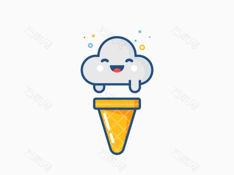卡通可爱冰淇淋素材
