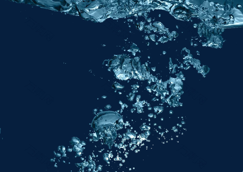 自由唯美的水中气泡_漂浮元素_1000*710px_编号_png