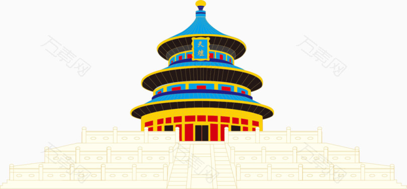 天坛背景png矢量元素