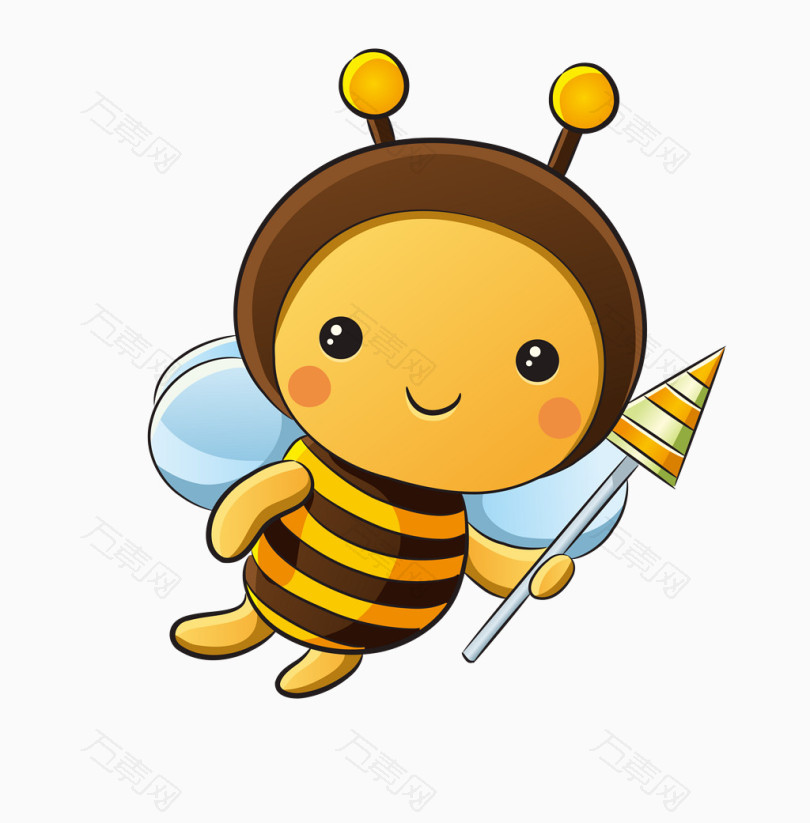 卡通黄色蜜蜂儿童教科书