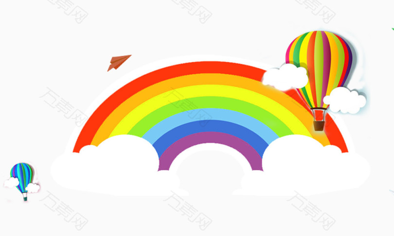 万素网 免抠元素 漂浮元素 天空 彩虹背景  图片素材详细参数: 编号