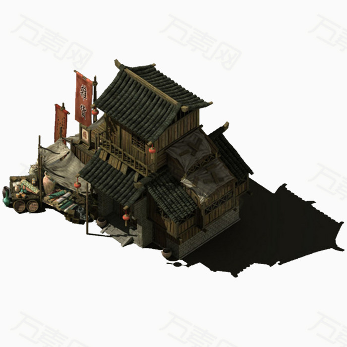 万素网 素材分类 古代房屋
