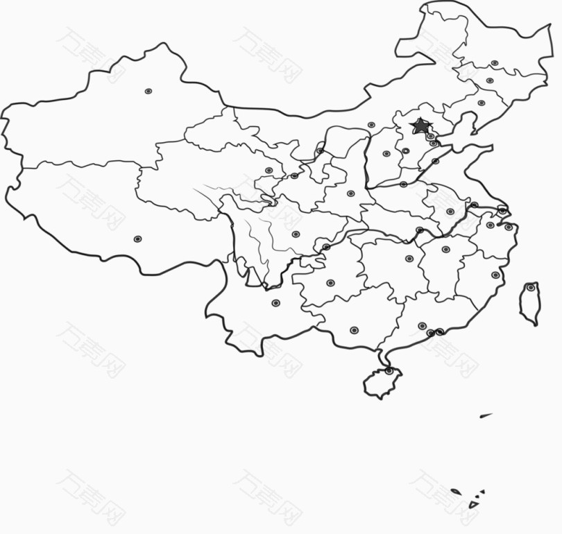 雄鸡形状的中国地图