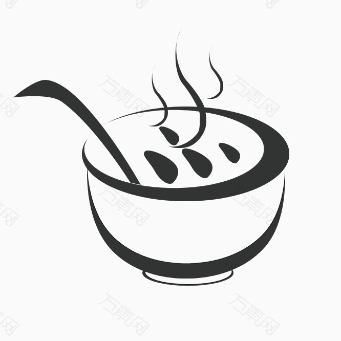 矢量图米饭碗素材