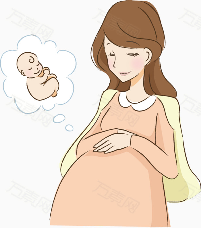 手绘孕妇母婴素材图片免费下载_卡通手绘_万素网