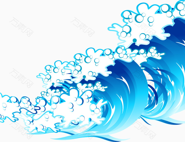 夏日海浪浪花