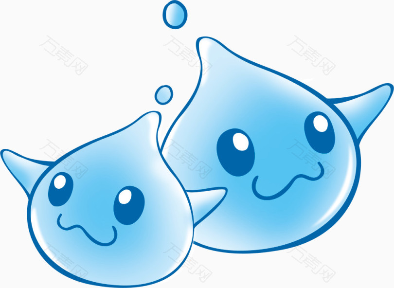 卡通水滴