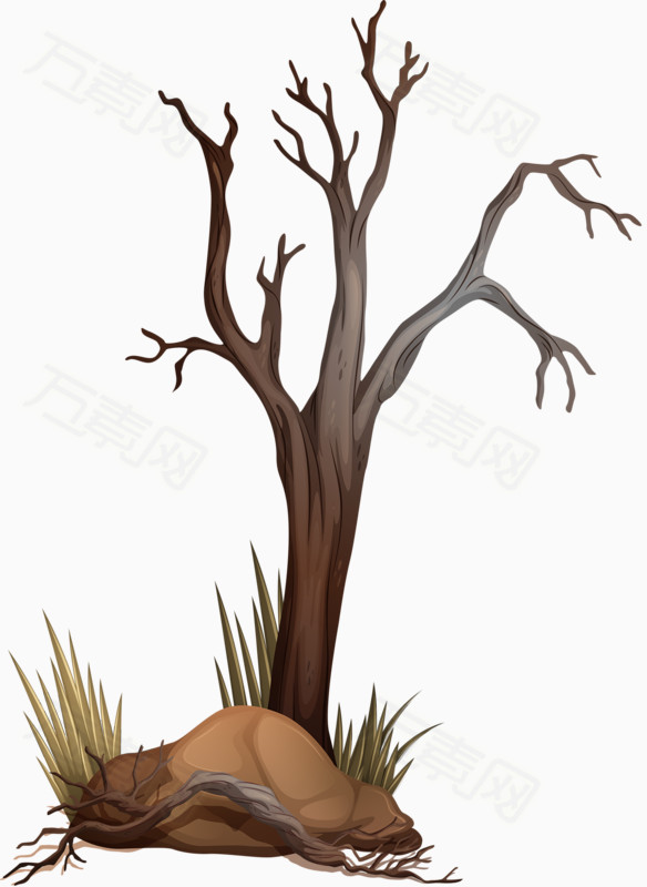 干枯的树图片免费下载_卡通手绘_万素网