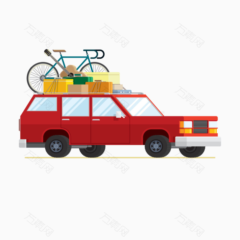矢量旅途愉快