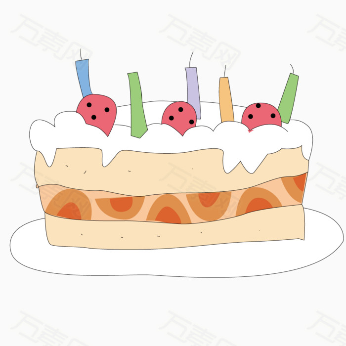 手绘生日蛋糕