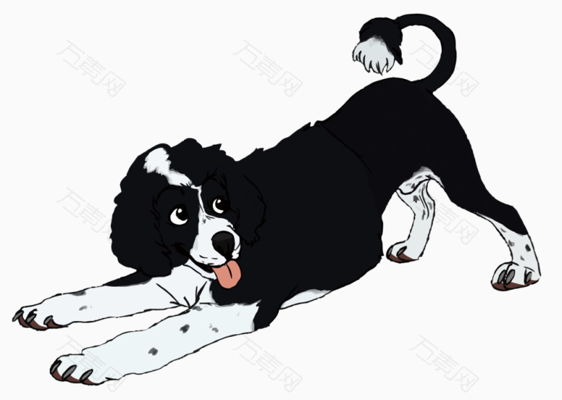 矢量牧羊犬_卡通手绘_1500*1069px_编号3744873_png