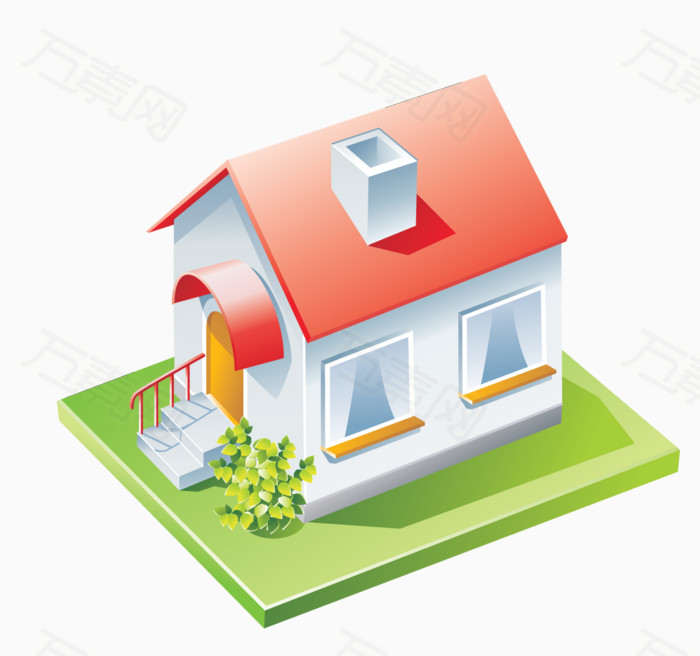 房屋 模型 房子 别墅                   万素网提供卡通房子png设计