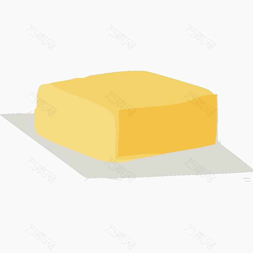 矢量手绘一块黄油素材