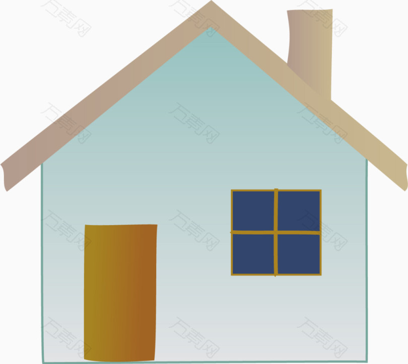 矩形小房屋矢量素材