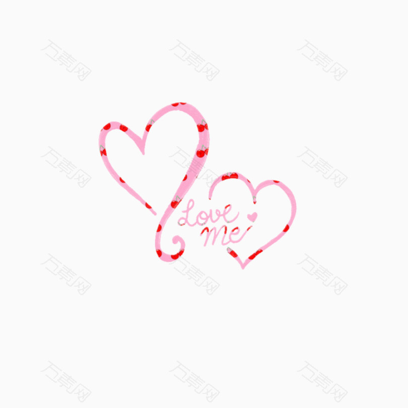 粉色浪漫心形loveme