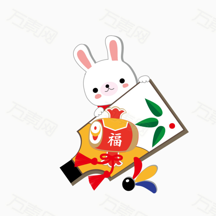 兔子抱福