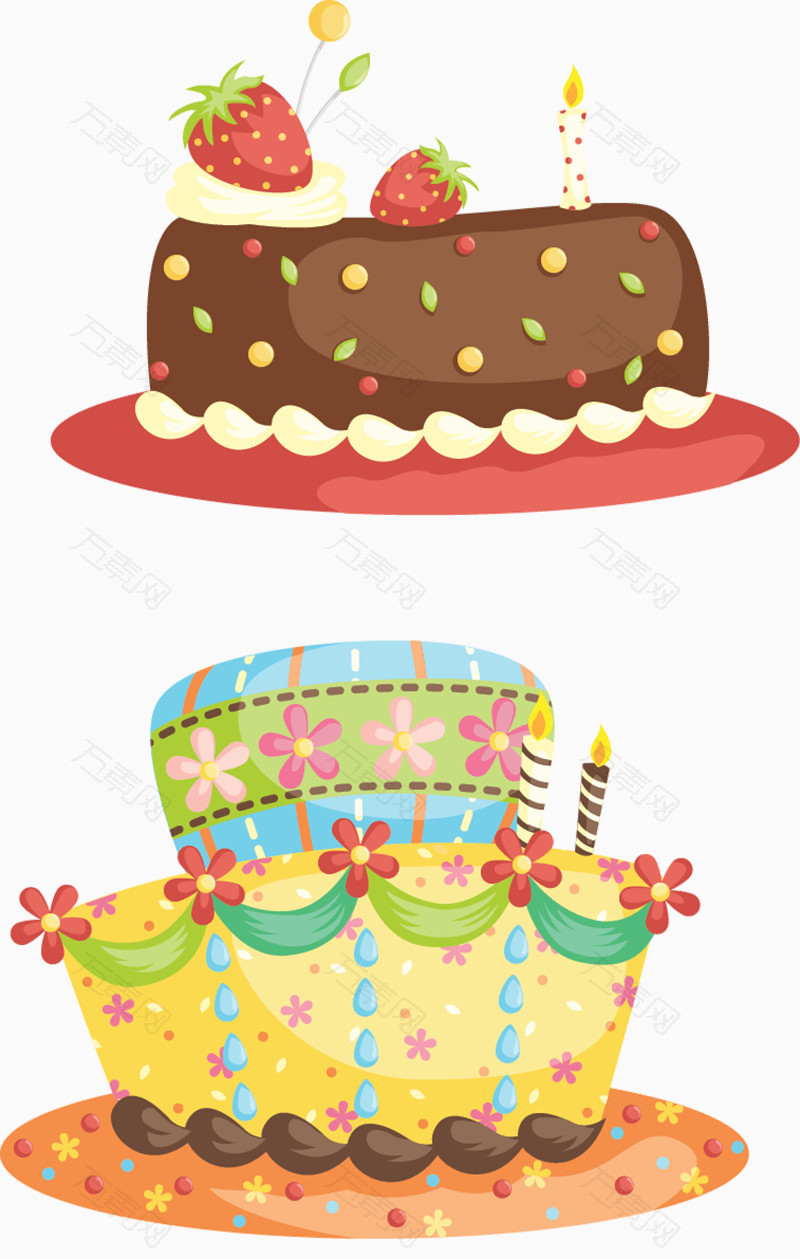卡通可爱生日蛋糕甜点