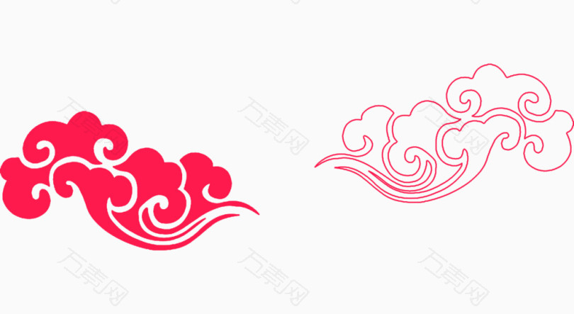 白色祥云素材