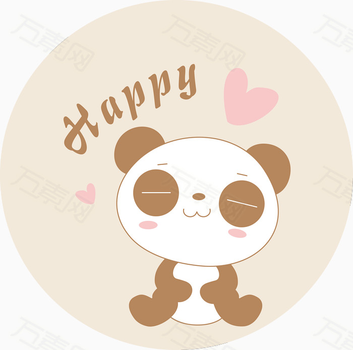 可爱的小熊猫图片免费下载_卡通手绘_万素网