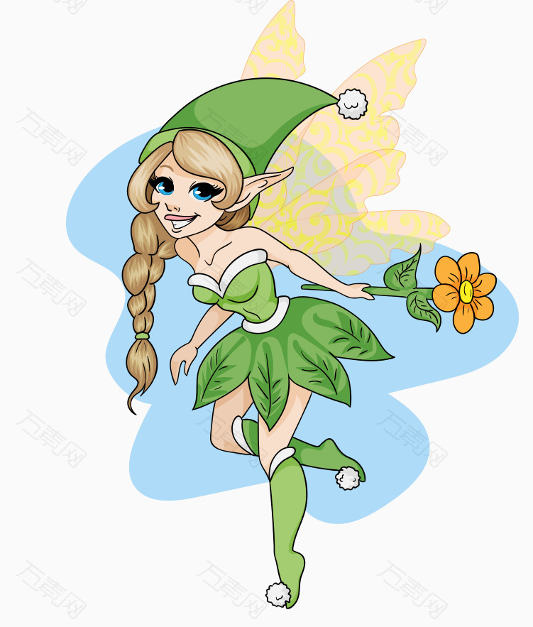 卡通手绘迷人可爱的仙女翅膀